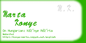 marta konye business card